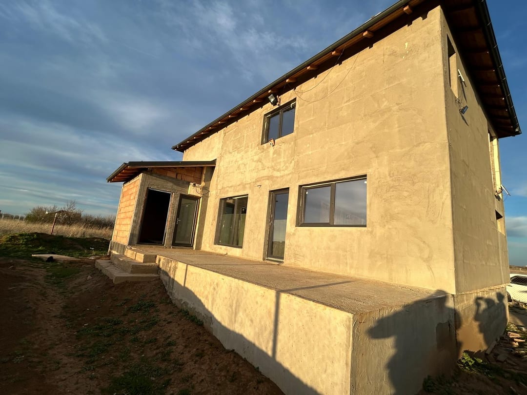 Casa Amza — fotografie execuție, vedere generală a șantierului