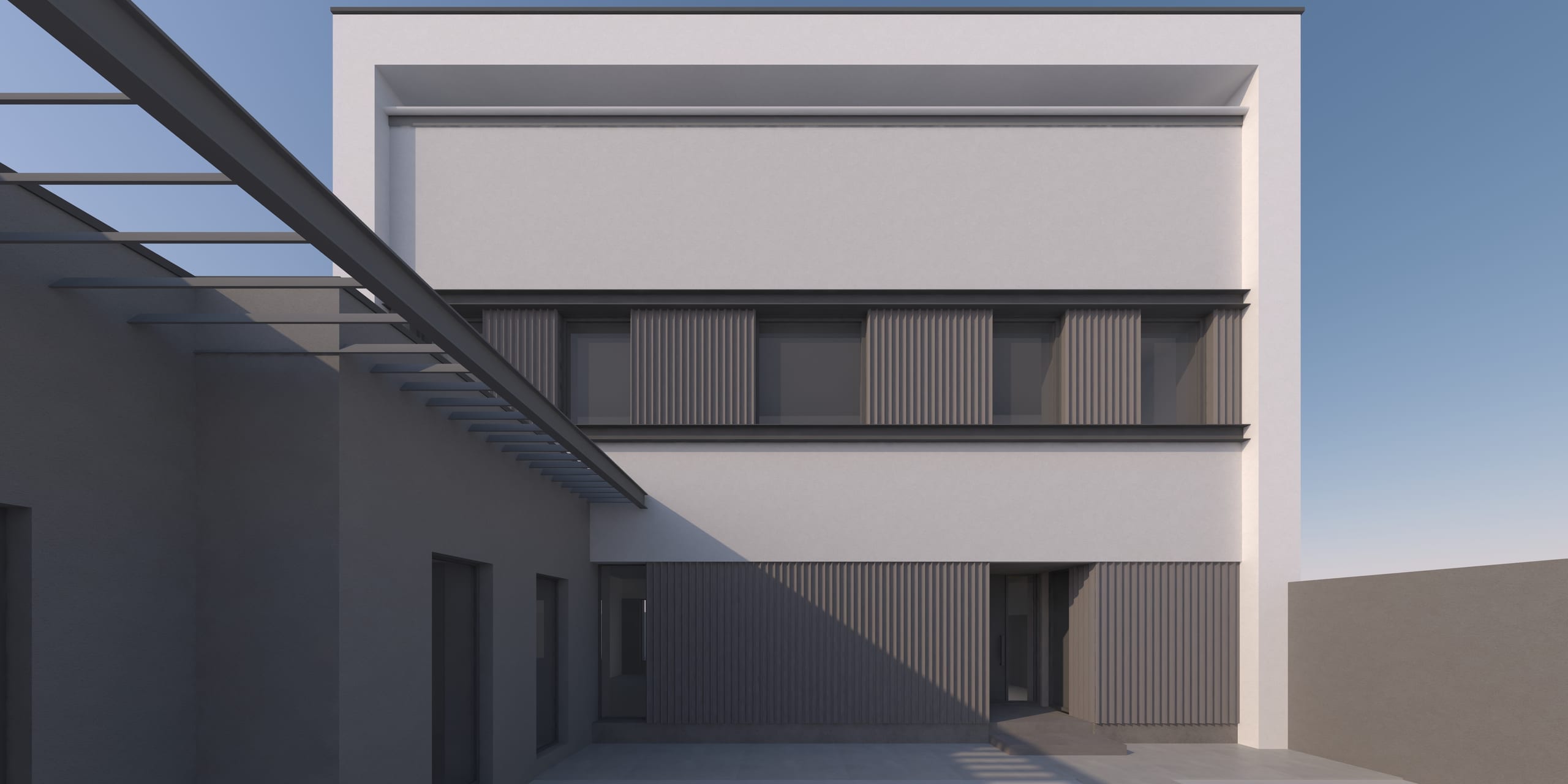 Casa Aleea Bălcescu — acces principal și pergolă