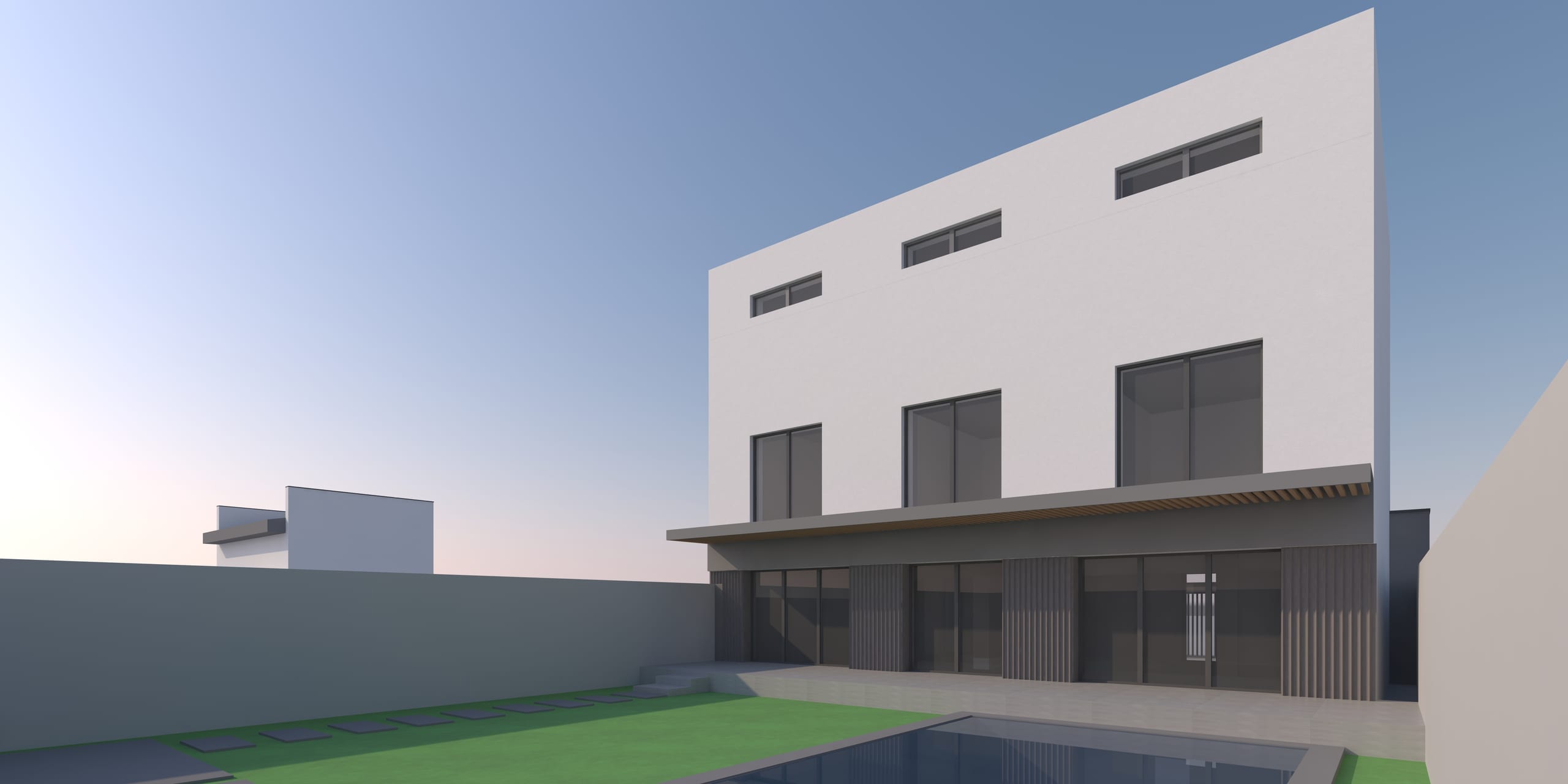 Casa Aleea Bălcescu — perspectivă posterioară