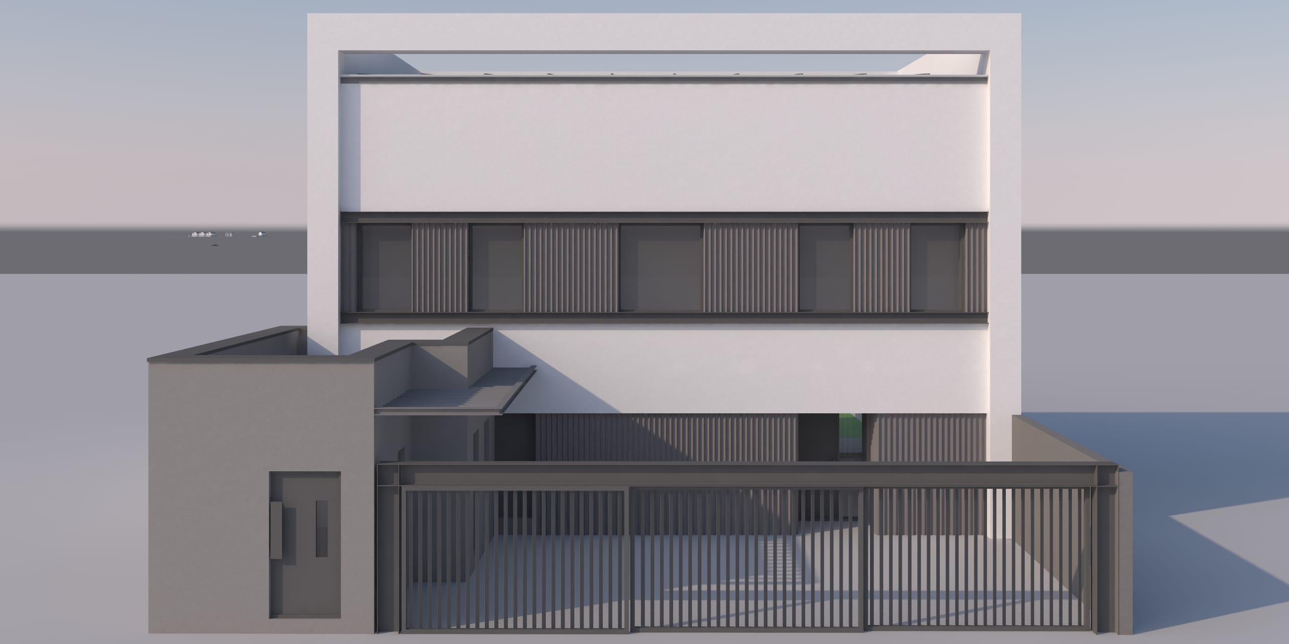 Casa Aleea Bălcescu — fațada cu poarta văzută din alee