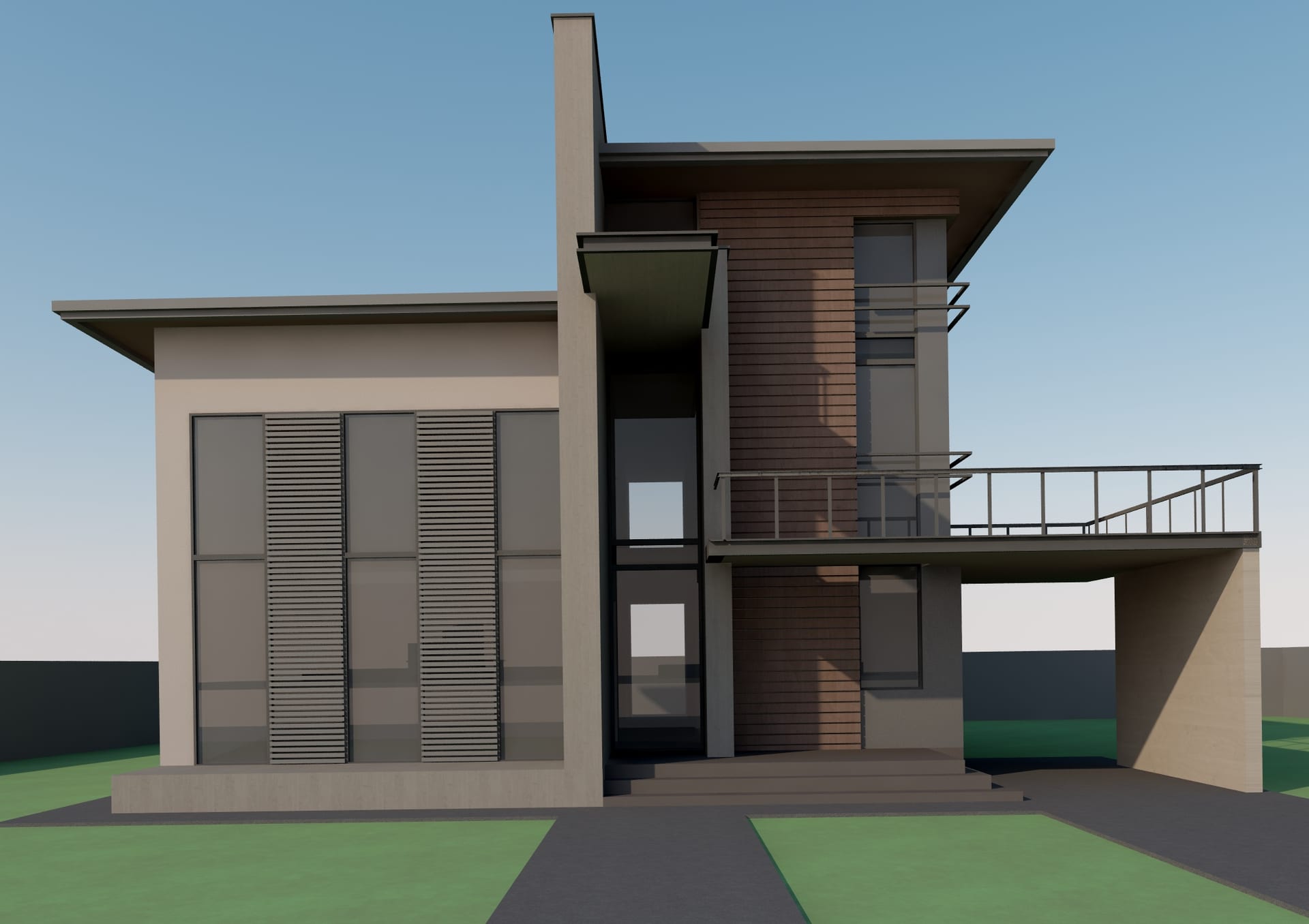 Casa Dinuț — compoziție frontală, registre verticale