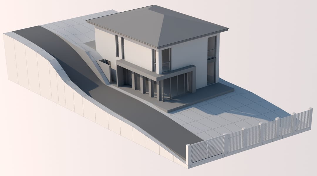 Casa Mic — amplasare pe teren, raport construit-gol