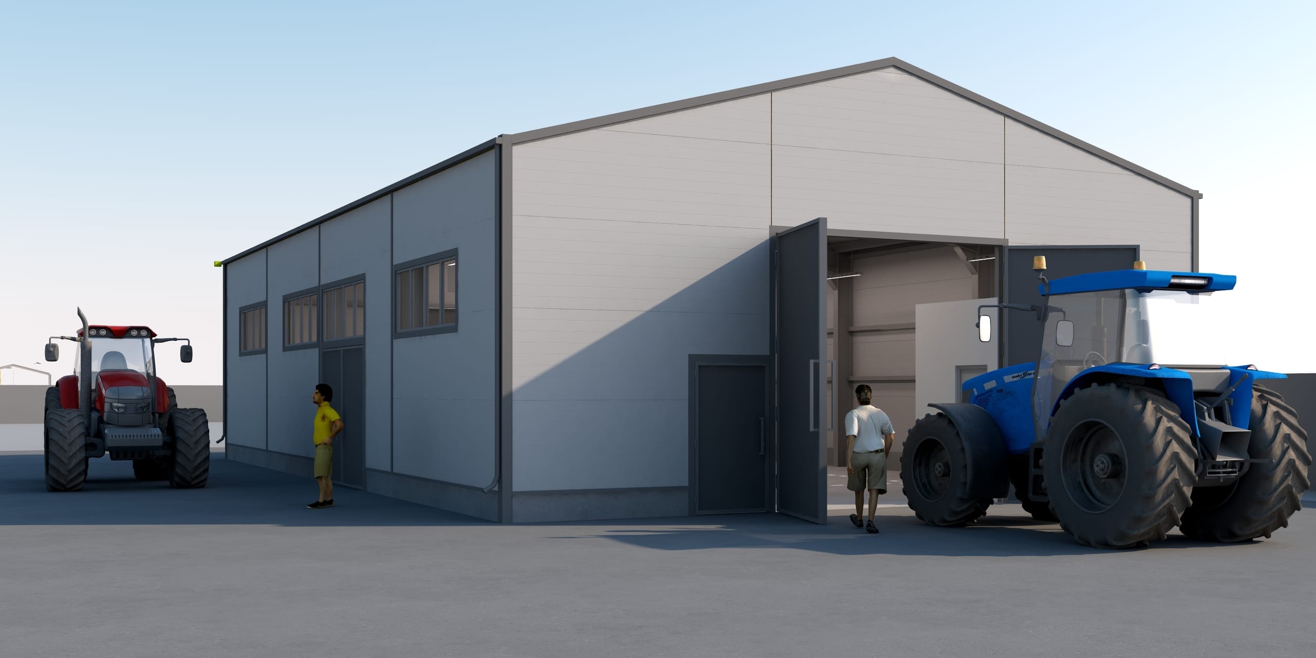 Hala JD Service — randare exterior principală