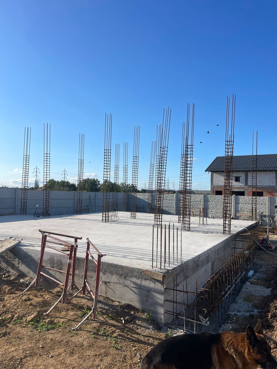 Casa Băluță — fotografie de șantier, stadiul fundației