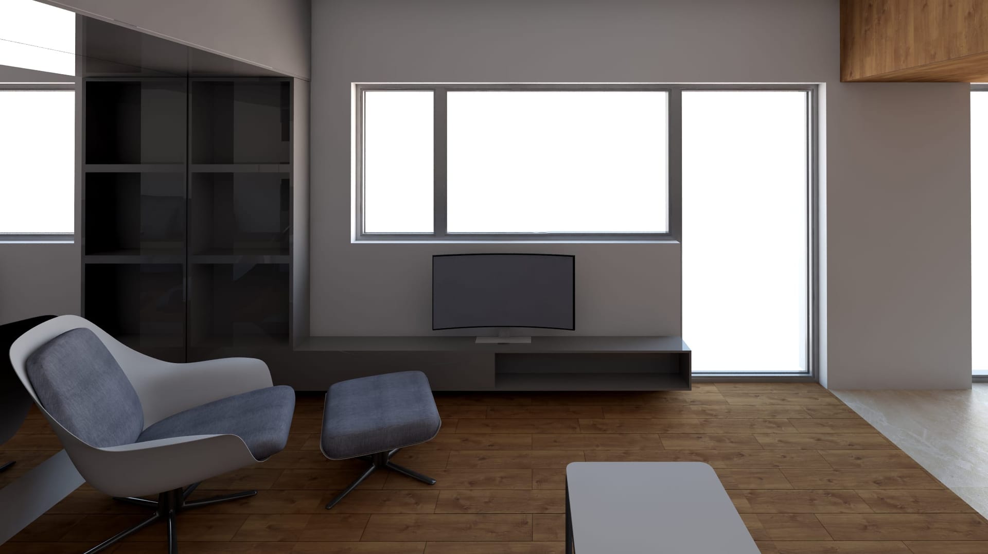 Casa Despot Vodă — interior, living cu zona TV