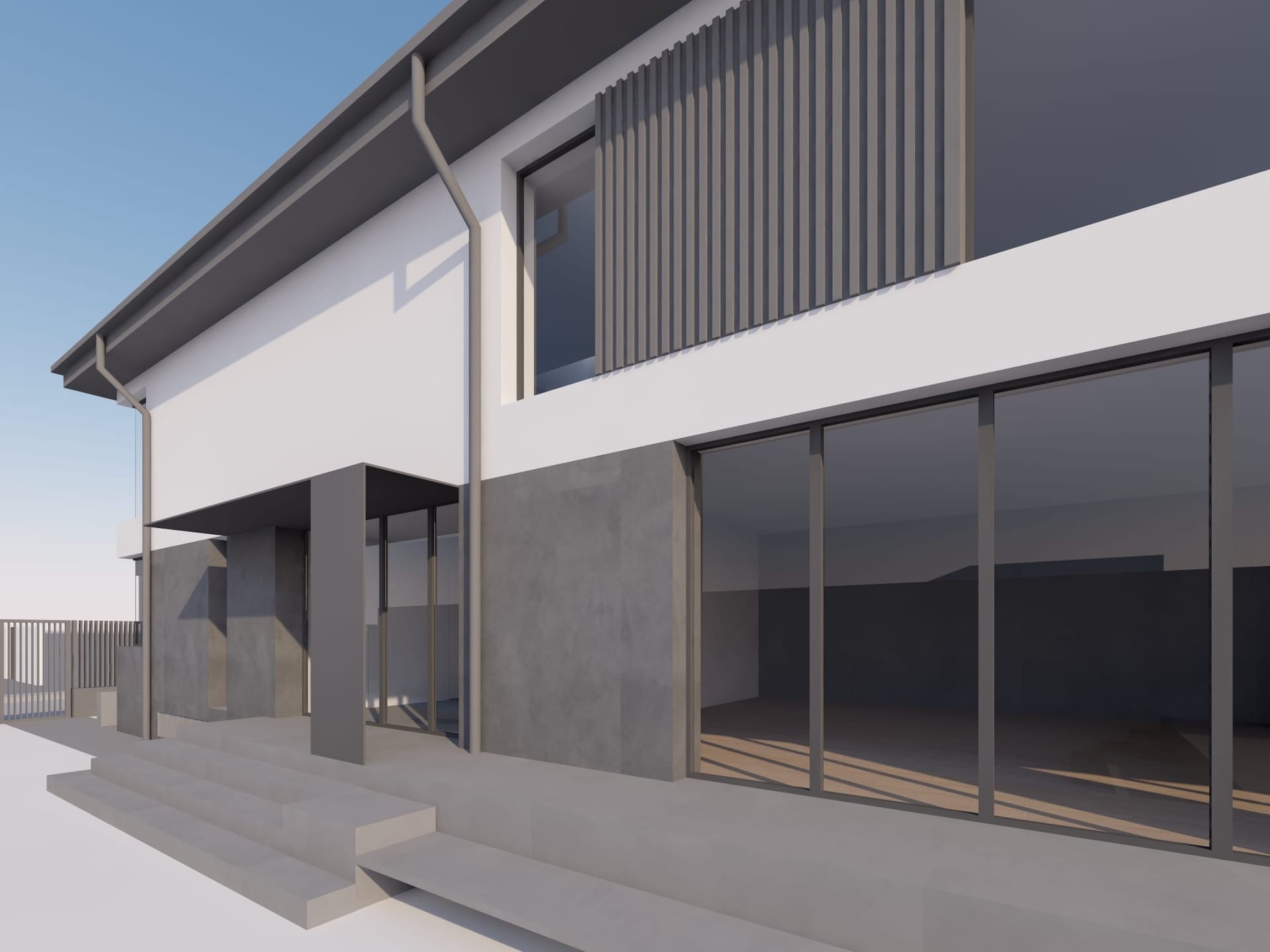 Casa Tătăruși — terasa exterioară și relația cu zona de living